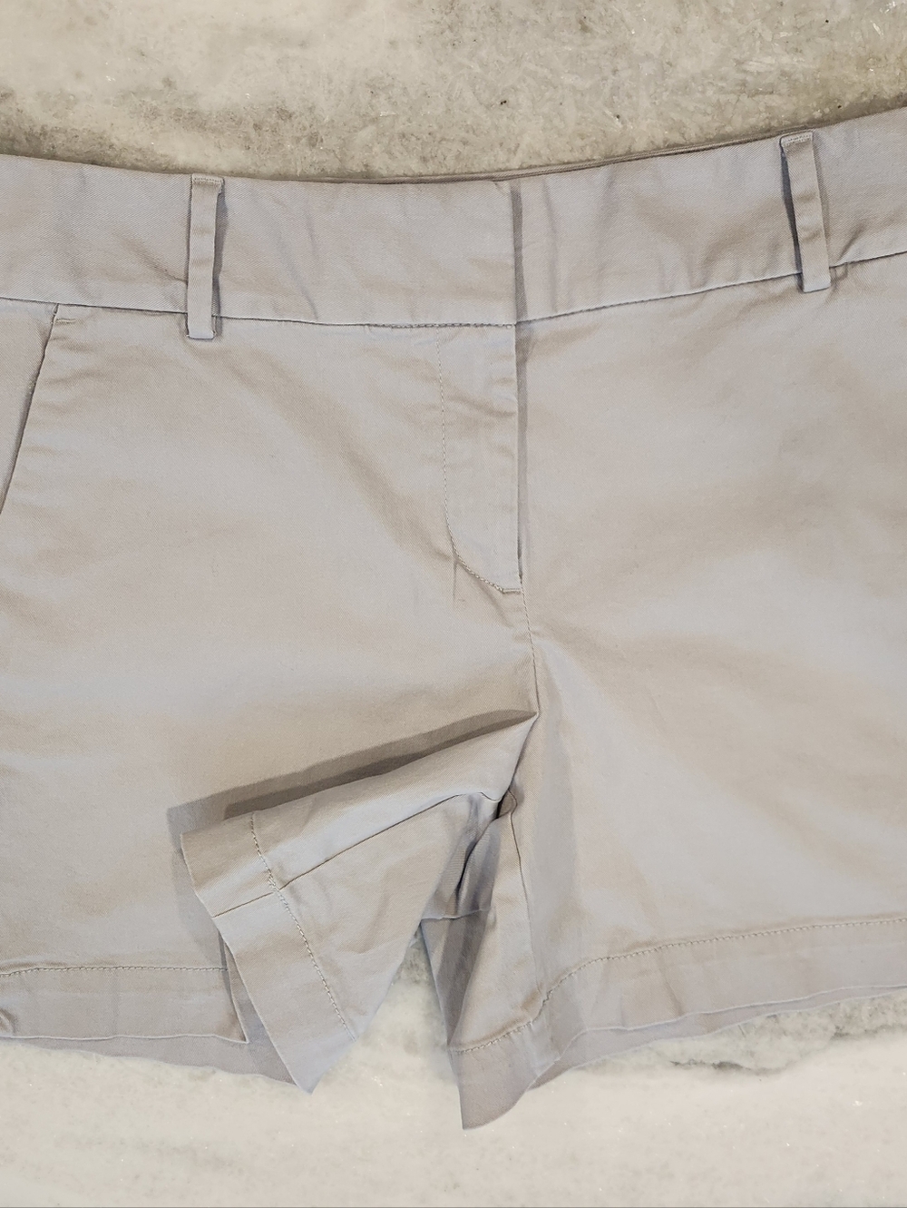 LOFT Riviera Light Gray Tailored Bermuda Shorts 6" Inseam